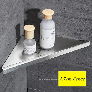 

Bathroom Shelf Etagere 304 Stainless Steel Shelves Bathroom Shower Caddy Rack Wall Shelf Shampoo Holder Hair Dryer Stand