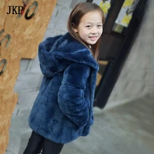Winter Kids Real Rex Rabbit Fur Coat Baby Girls Boy Thick Warm Fur Coat Children jacket Clothing 2018 rex rabbit fur coat girl fur coat wine red natural rabbit fur jacket girl jacket children s wear casual warm clothing