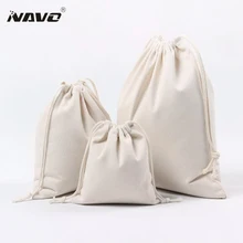 100 шт./партия, ручная работа, хлопковая Туристическая сумка со шнурками мешок на шнурке,, экологичный пустой хлопковый мешочек, бязь, подарочные сумки