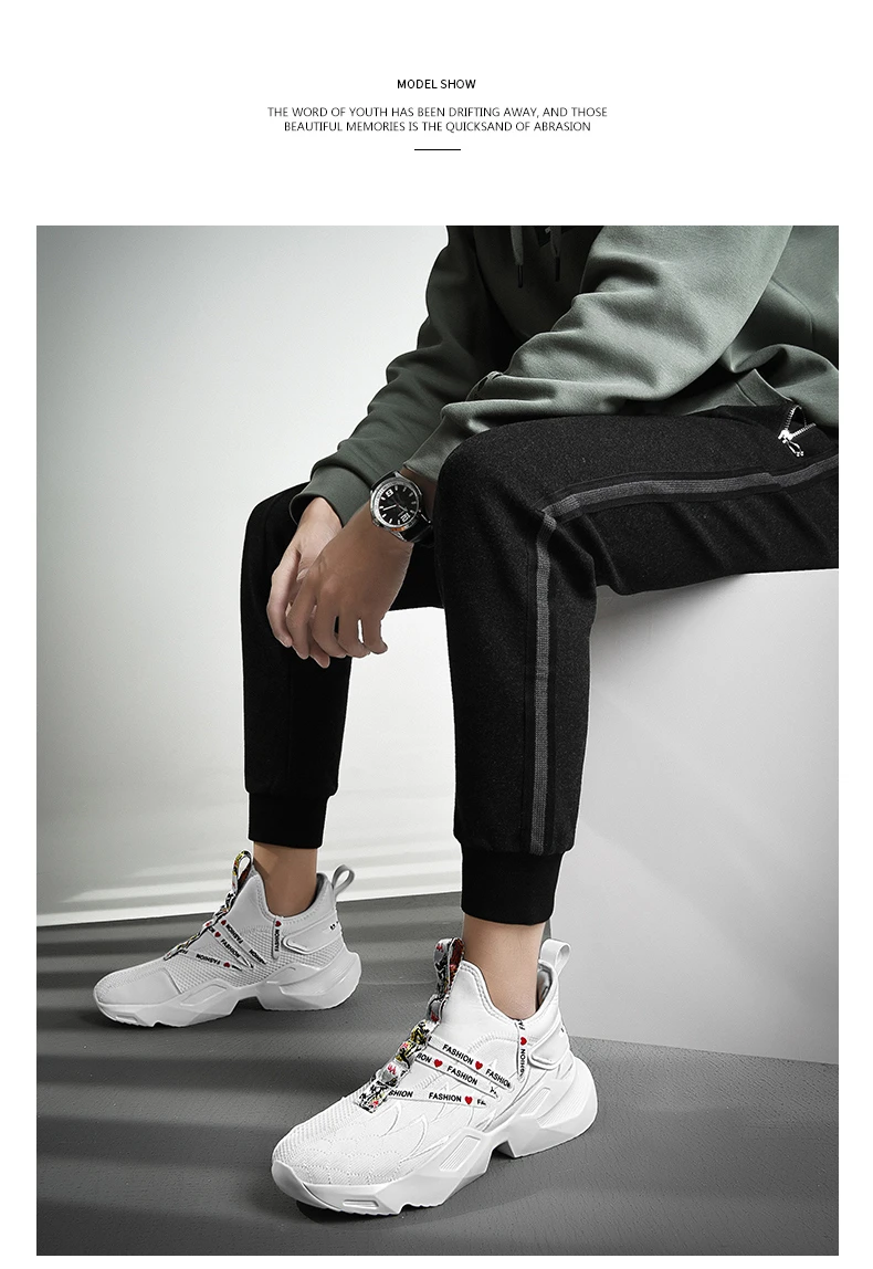 KJEDGB/Новинка года; дизайнерская мужская повседневная обувь на толстой подошве; Цвет черный, белый; удобная мужская обувь; кроссовки на платформе