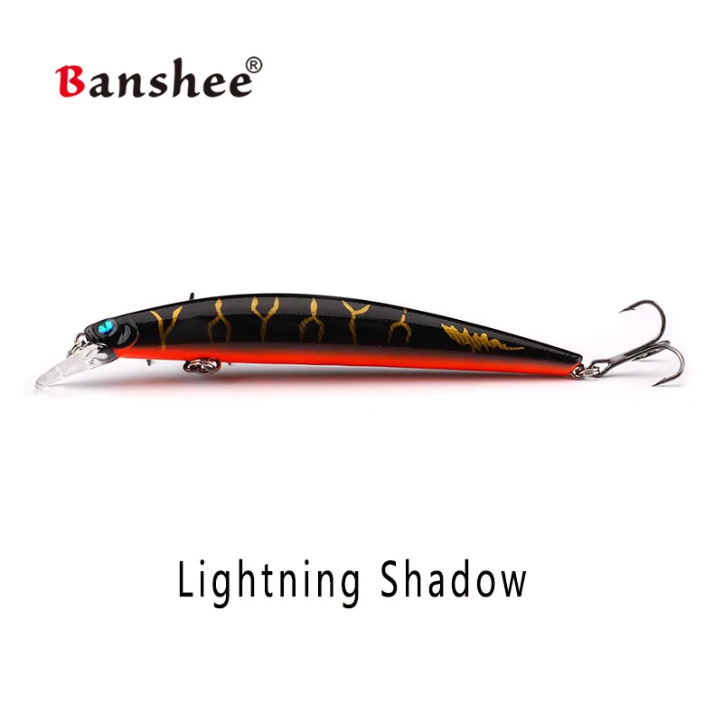 Banshee 115 мм 10 г Maximus Рыбацкая приманка VM01 погремушка звук воблер искусственная жесткая приманка Джеркбейт Плавающий Гольян - Цвет: Lightning Shadow