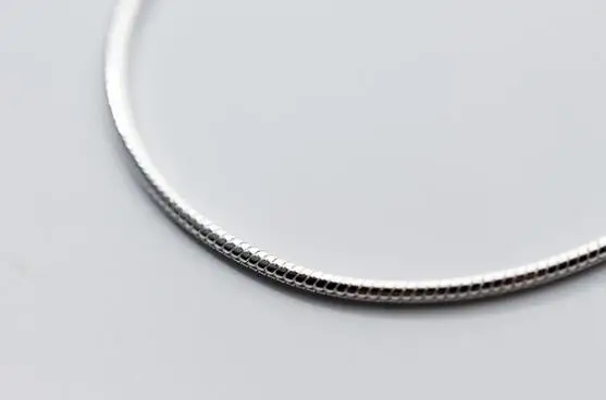 1 шт. 2 мм реальные. 925 пробы серебряные ювелирные изделия SnakeBone браслет-цепочка GTLS504