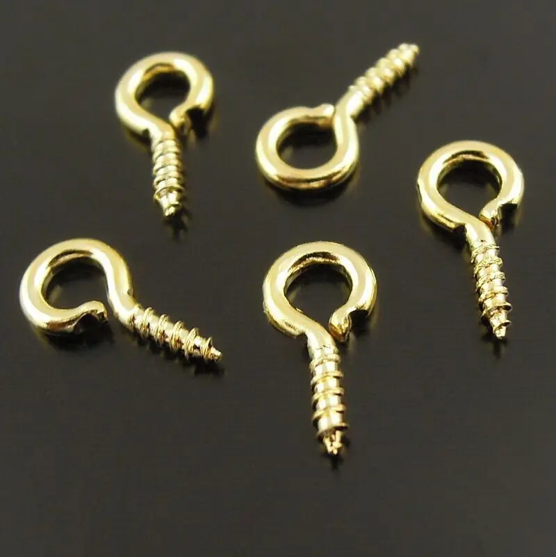 800 pcs gold Screw On Eye Bolts Jewelry Findingsin Jewelry Findings