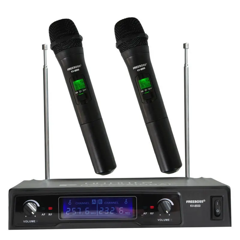 Freeboss KV 8500 VHF 2 ручной беспроводной микрофон динамическая капсула семейная Вечеринка сбалансированный + несимметричный выход беспроводной микрофон|freeboss kv-8500 vhf|wireless microphonemicrophone dynamic | АлиЭкспресс