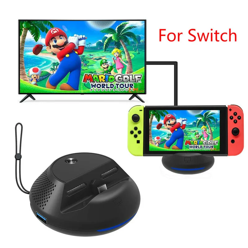 

for Nintend Switch Gamepad Portable Cool Heat Dissipation Type C TV Dock Base Converter USB 3.0 HDMI Output Station Accessories