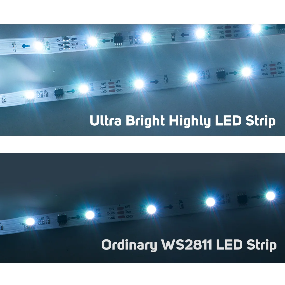 5 M WS2811 Светодиодные ленты DC12V ультра яркие красные/зеленые/высокоэффективный 5050 Светодиодные светильники внешнего закрепления с компонентным видеосигналом высокий свет адресуемый 30/48/60 светодиодный s/m Белый/черный печатных плат