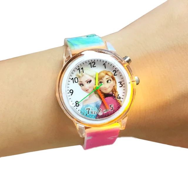 Princess Elsa Children Watches Electronic Colorful Light Source Child Watch Girl Princess Elsa Children Watches Electronic Colorful Light Source Child Watch Girl