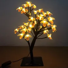 Светодиодный светильник Luminarias, ветви цветущей вишни, пчелы, ночные светильники, настольные лампы, прикроватные, вечерние, свадебные, для дома