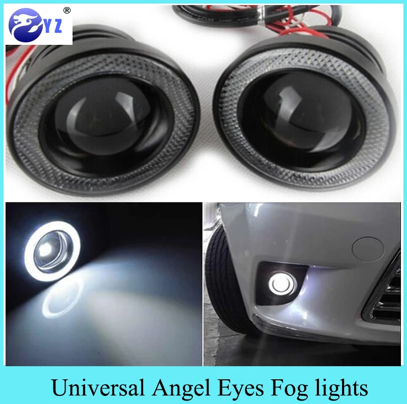 2x Multi-Color 3" Car SUV ATV LED Fog Light w/ COB Halo Angel Eyes Rings Lamp ww 2x Multi-Color 3" Car SUV ATV LED Fog Light w/ COB Halo Angel Eyes Rings Lamp ww