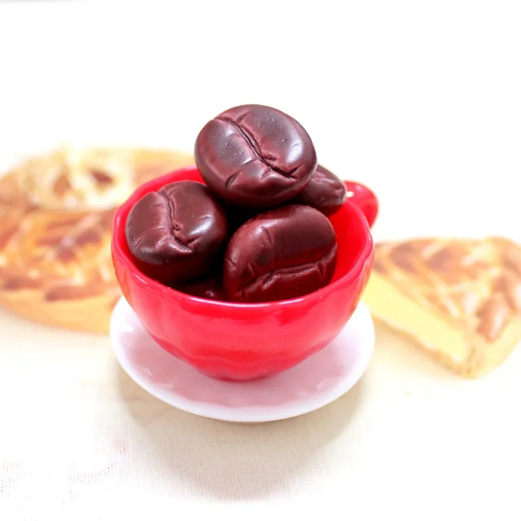 

10pcs Mini Food Fruits and Vegetables Kitchen Chocolate Beans Food Resin Toy for Doll Children Kids Kitchen Girls Toys Gift E