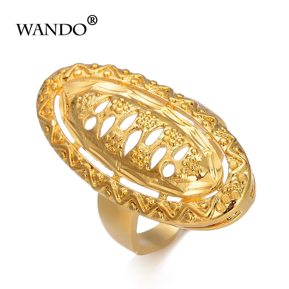 Wando Ethiopian wedding ring Gold Color ring for Arab/African/Middle