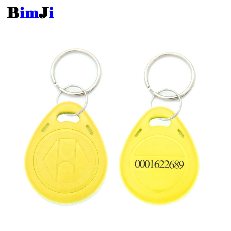 RFID 125 кГц EM4100 брелок Чип TK4100 теги 125 кГц только для чтения - Цвет: Цвет: желтый