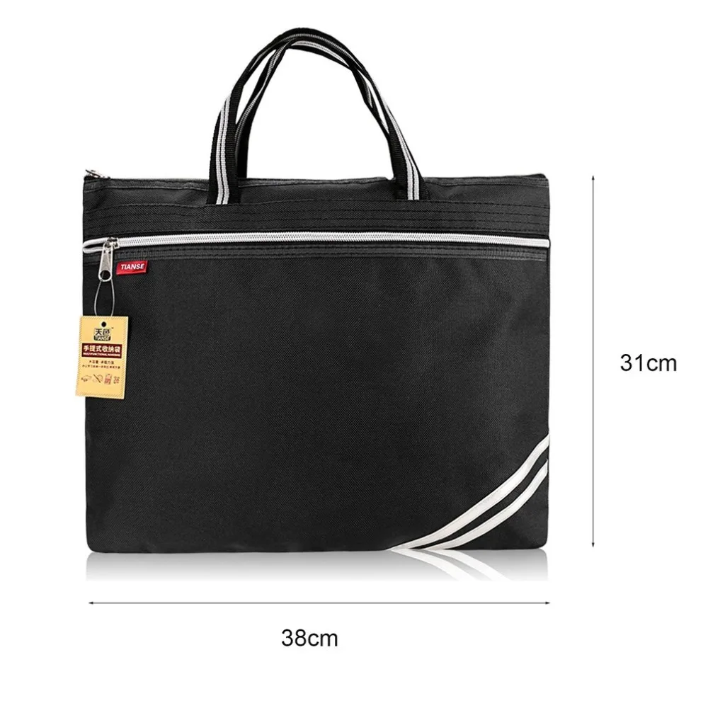 T Мужская t сумка Оксфорд тканевая бизнес-сумка для деловых мужчин Дамская портативная молния PU кожаная сумка для файлов двухслойная пакет