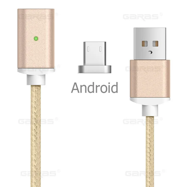 Магнитный кабель usb type C для iPhone samsung type C кабель быстрого зарядного устройства для мобильного телефона Магнитный кабель Micro USB зарядное устройство для передачи данных - Цвет: Gold android