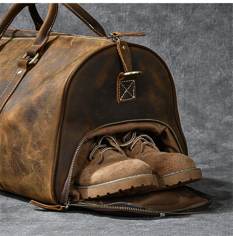 cowhide travel bag
