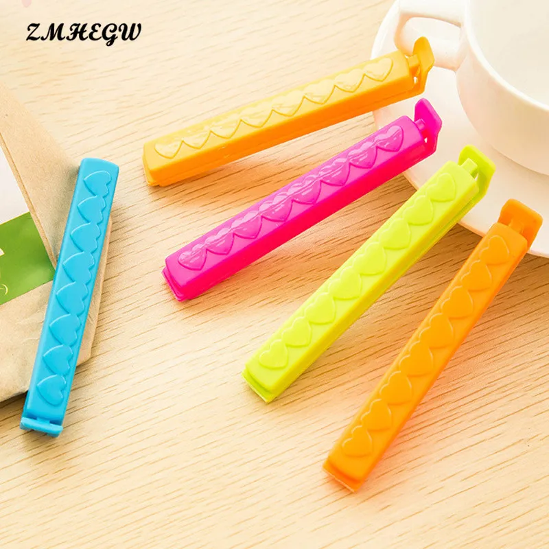 

5Pcs/Lot Househould Food Snack Storage Seal Sealing Bag Clips Sealer Clamp Food Bag Clips Kitchen Tool Home Food Close Clip Seal