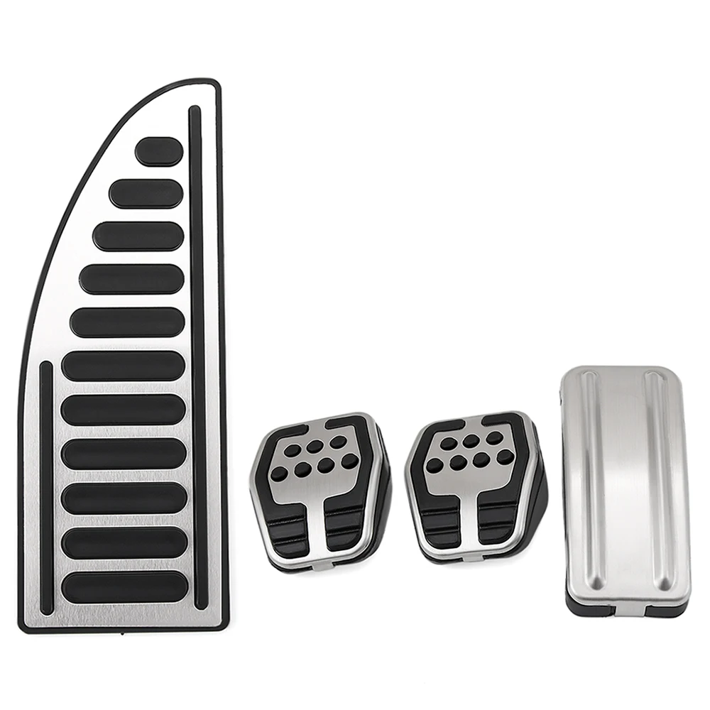 4pcs Stainless Steel Car Accelerator Pedals Brake Pedal Clutch Pedals
