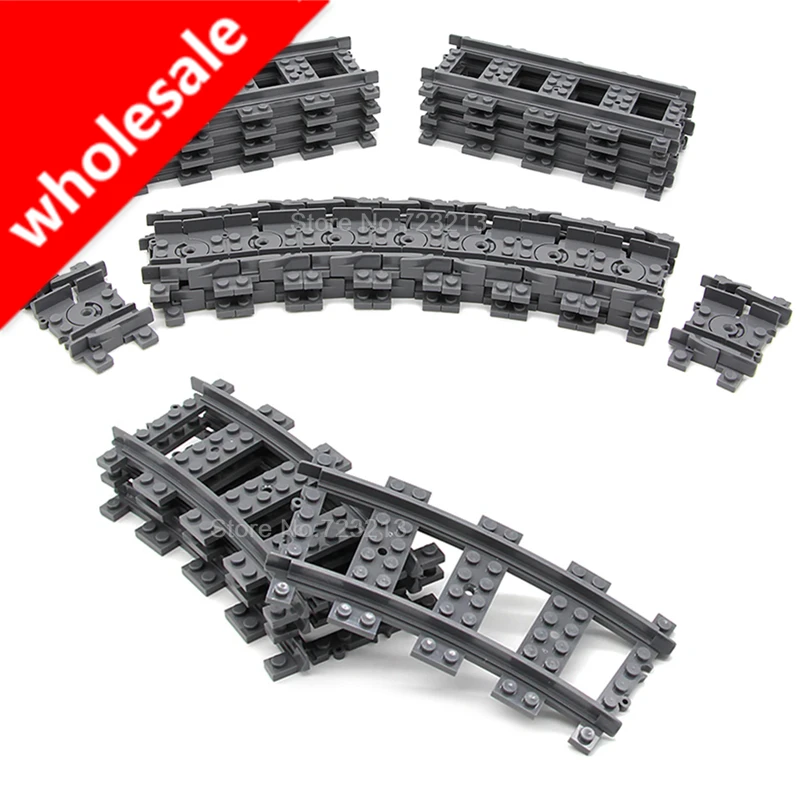 Wholesale 10pcs Flexible Curved Straight forked Rail Tracks for Train