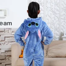 Photography Kid Boys Girls Party Clothes Pijamas Flannel Pajamas Child Pyjamas Hooded Sleepwear Cartoon Animal Stitch Cosplay