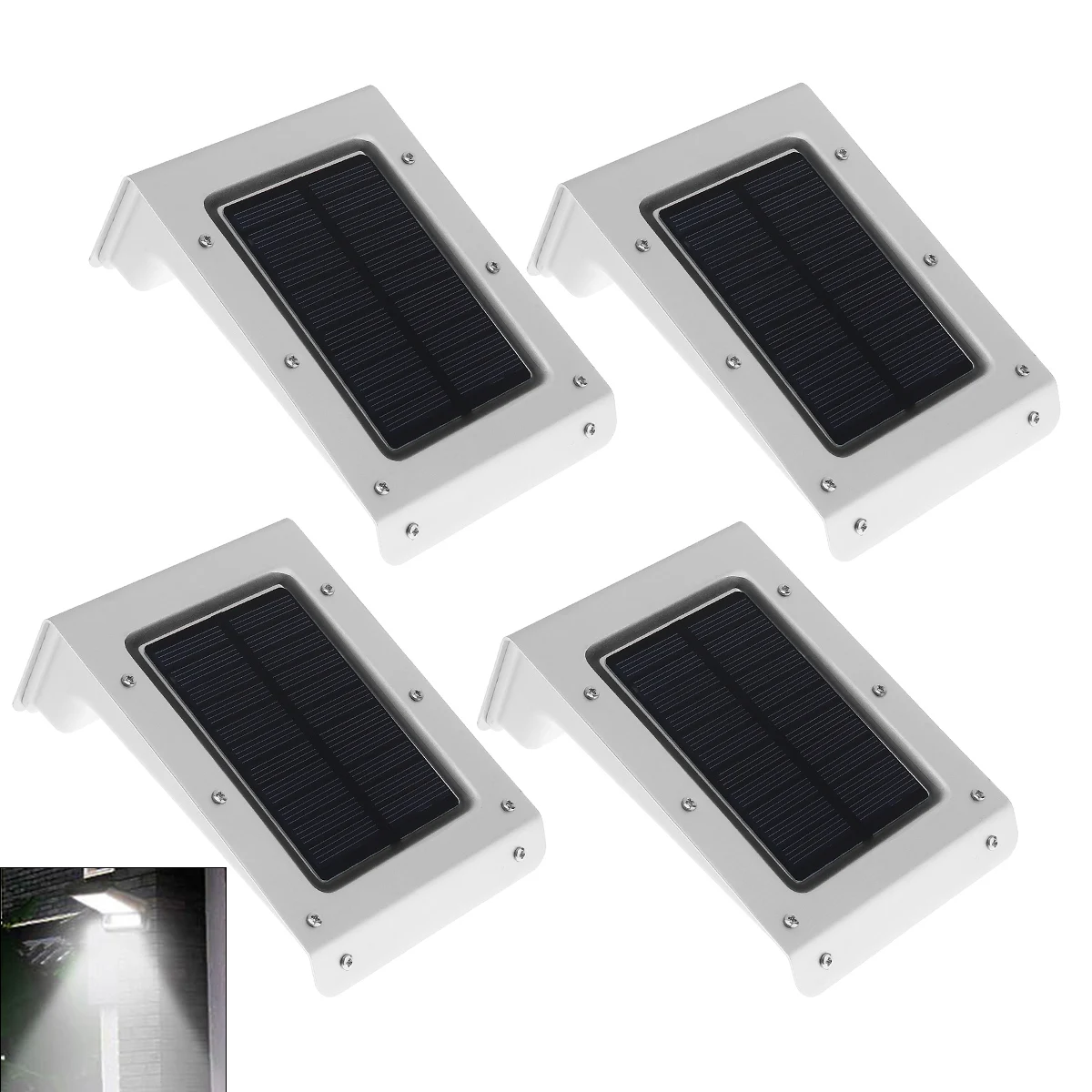 

New 4pcs Solar Energy 20 LED Human-Induction Wall Lamp Outdoor Garden Home Lighting Multi - Functional Wall Lamp
