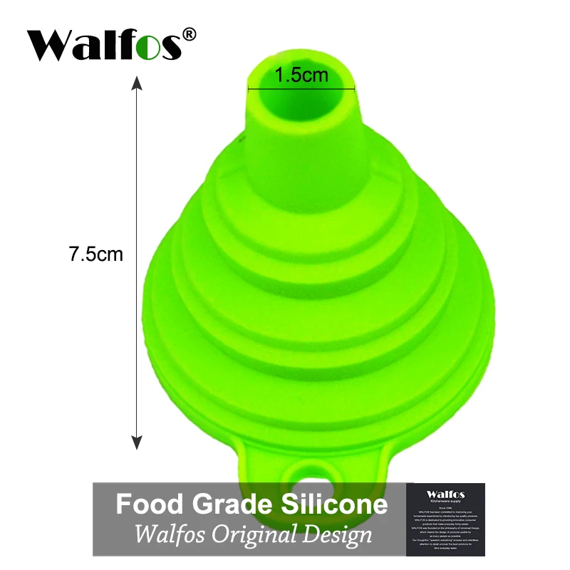 WALFOS пищевой 1 шт. мини Силиконовый гель Складная стильная Воронка для кухни и сада аксессуары для приготовления пищи инструменты