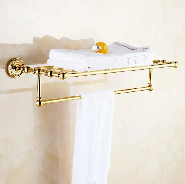 fashion High quality wall mounted brass material gold finished Bathroom Accessories hotel towel