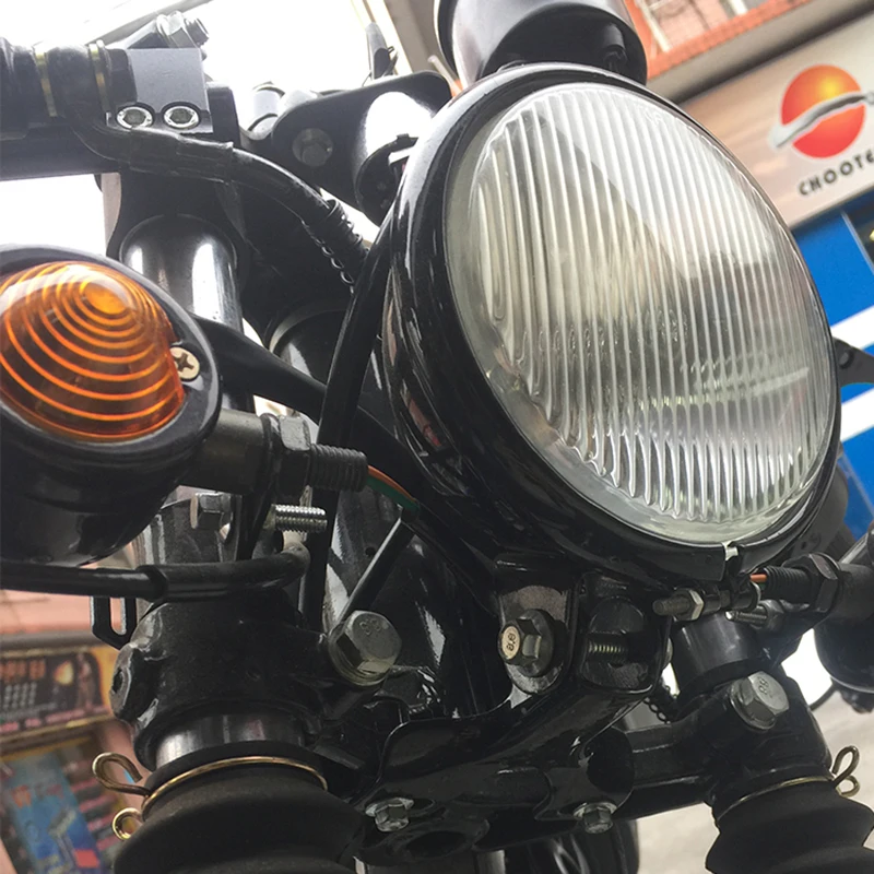 DC 12 V мотоцикл дешевый налобный фонарь 35 W скутер ретро-Фара модный прожектор для мотоцикла мотор Ремонт головной лампы Moto огни