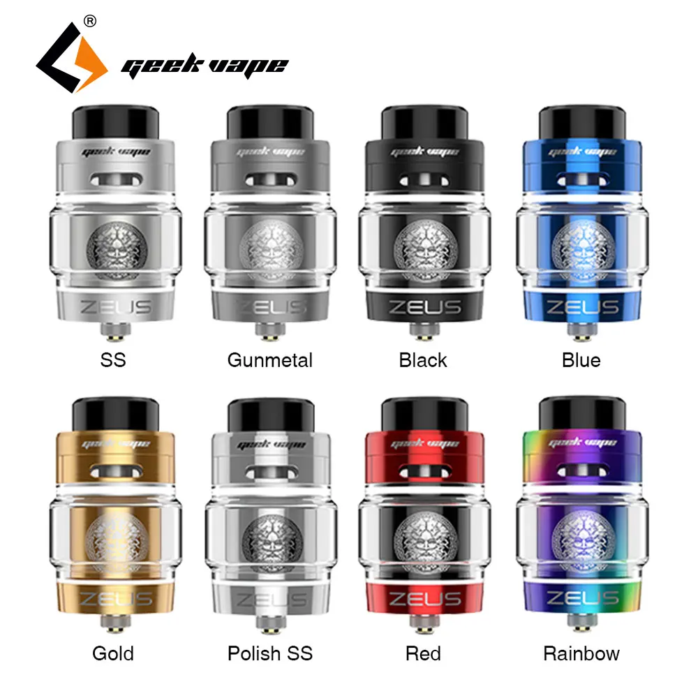 Оригинальный Geekvape Zeus двойной RTA Zeus RTA двойная катушка версия 5,5 мл RTA Zeus распылитель герметичная система верхний воздушный поток E-cigs Vaping