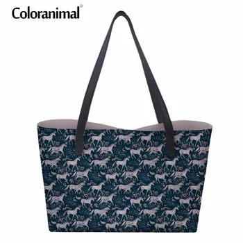 

Coloranimal Carousel Crazy Horses Design Bags for women 2018 New PU Leather Women Handbags Large Capacity Shopping Shoulder Bags