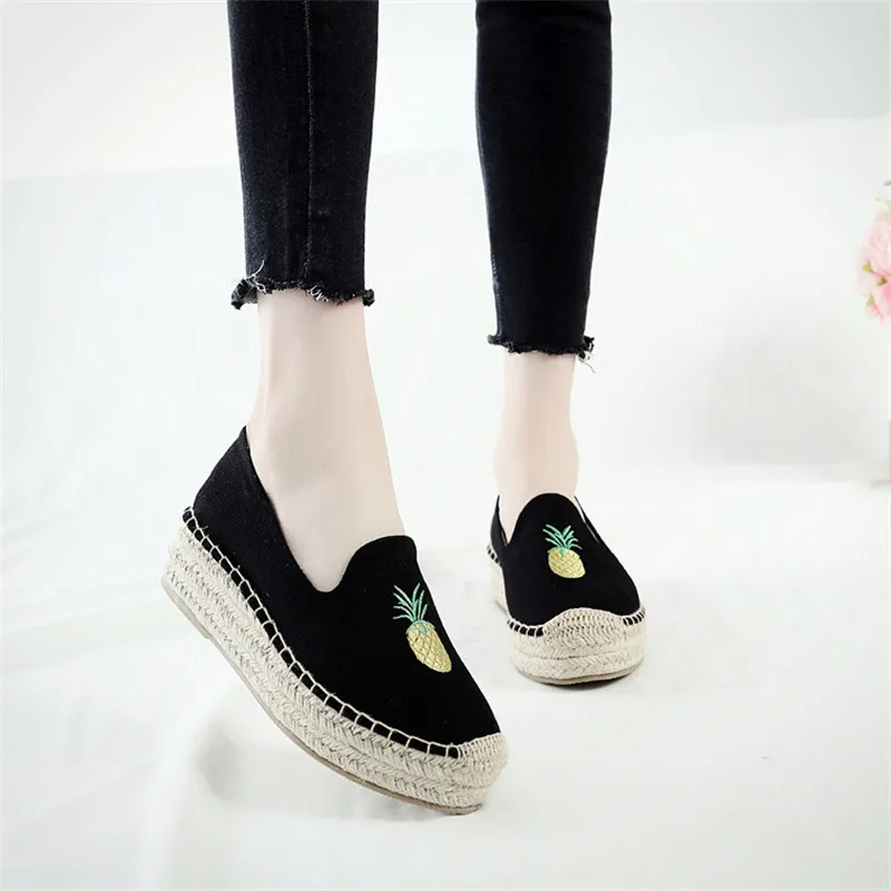 Female Espadrilles Slip On Wedge Heel Handmade Women's Shoes 2019 Spring Summer New Lady Flat Platform Hemp Rope Fisherman Shoes (3)
