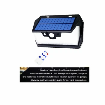 

55 leds Solar light remote control radar 3 side lighting usb port lamp indoor Outdoor Garden Yard Emergency door patio landscape