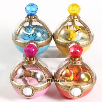 

Anime Monster Eevee Jolteon Vaporeon Flareon Dreaming Case Mini PVC Figures Toys 4pcs/set