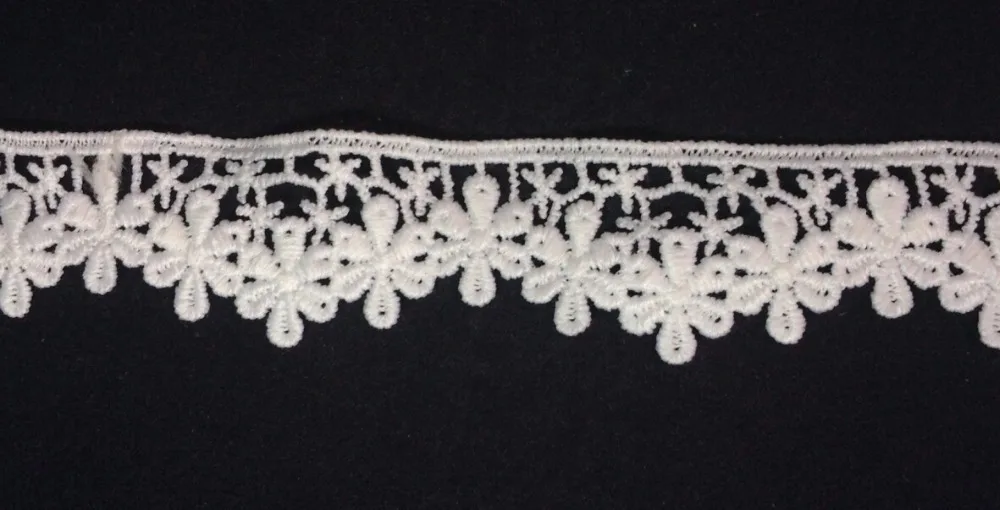 

3cm wide milk fibre flower embroidery lace trim,Eco-Friendly soft touch flower lace trimmings XERYzx150422-27