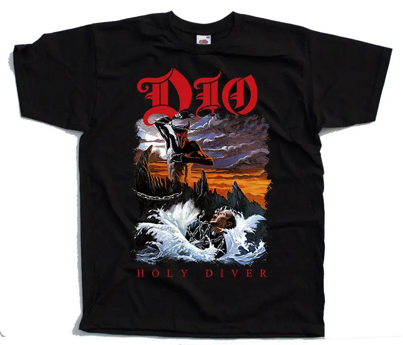 Dio V2 Holy Diver Heavy metal футболка с постером (черный темно синий лазурный) S 5XL костюм