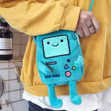 ins hot Finn Jake Figure Crossbody bag Swag Rap Plush coin bag font b Phone b