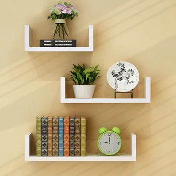 

Wall shelf living room wall hanging wall partitions bedroom multi-layer bookshelf free punching simple modern LM01211618