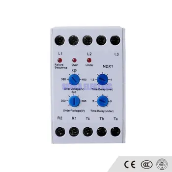 

380VAC Din Rail Low Power Voltage Monitoring Overvoltage Undervoltage Protection Relay Voltage Protecting Switch NDX1 XJ11 XJ3-D