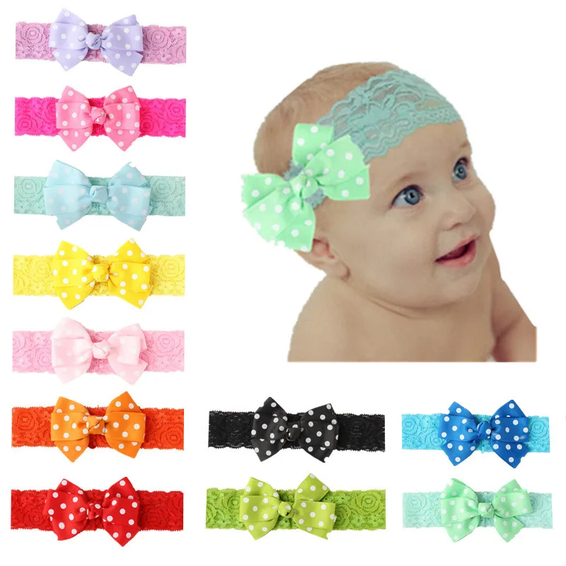 

Dot Bowknot Baby Hair Accessories Headbands for Girls Newborn Photography Props Cute Beauty Forever Hair Accessories 2019