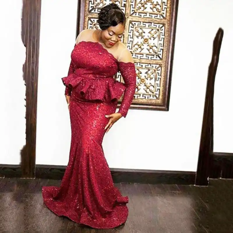 peplum evening gown plus size