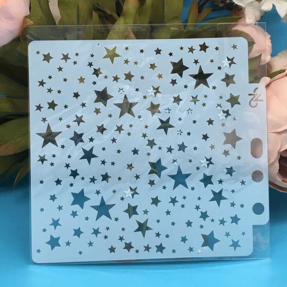

5.1inch New Stars Galaxy DIY Layering Stencils Wall Painting Scrapbook Coloring Embossing Album Decorative Card Template