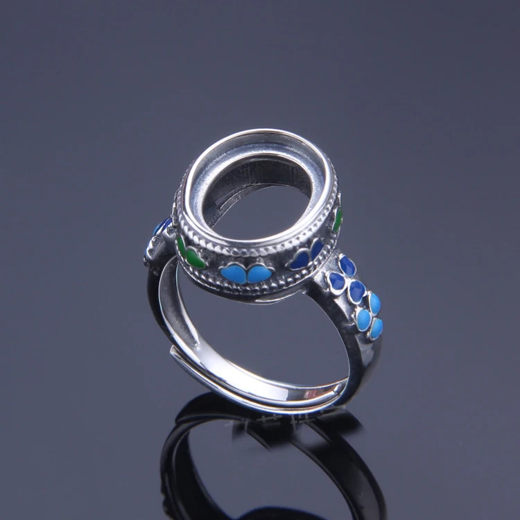 

10*12mm 925 STERLING SILVER girl women Semi Mount Bases Blanks base blank Pad ring Setting wedding jewelry findings diy A2093