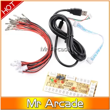 

20 pcs Zero Delay Arcade USB Encoder PC to Joystick Control panel For MAME (5pin + SANWA Type Push buttons)