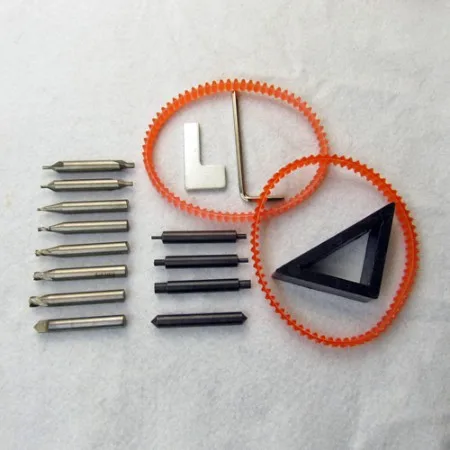 

the whole set cutters with spare part for vertical Key machine drill bit locksmith tools Bits Steel 17pieces/lot