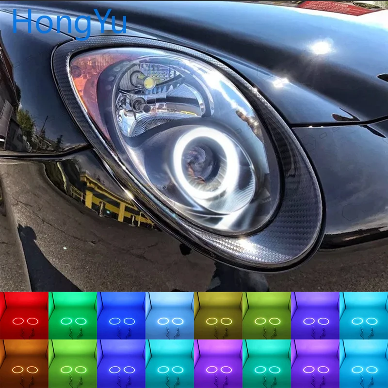 Latest Headlight Multi-color RGB LED Angel Eyes Halo Ring Eye DRL RF Remote Control for Alfa Romeo Mito 2008- Accessories