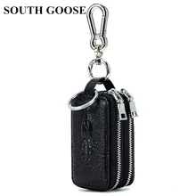 Мужские кошельки из натуральной кожи с узором «крокодиловая кожа», чехол для ключей для дома, модная женская сумка для ключей