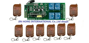 

85V~250V 4CH RF Wireless Remote Control Relay Switch Security System Garage Doors Receiver + Mahogany color Transmitter