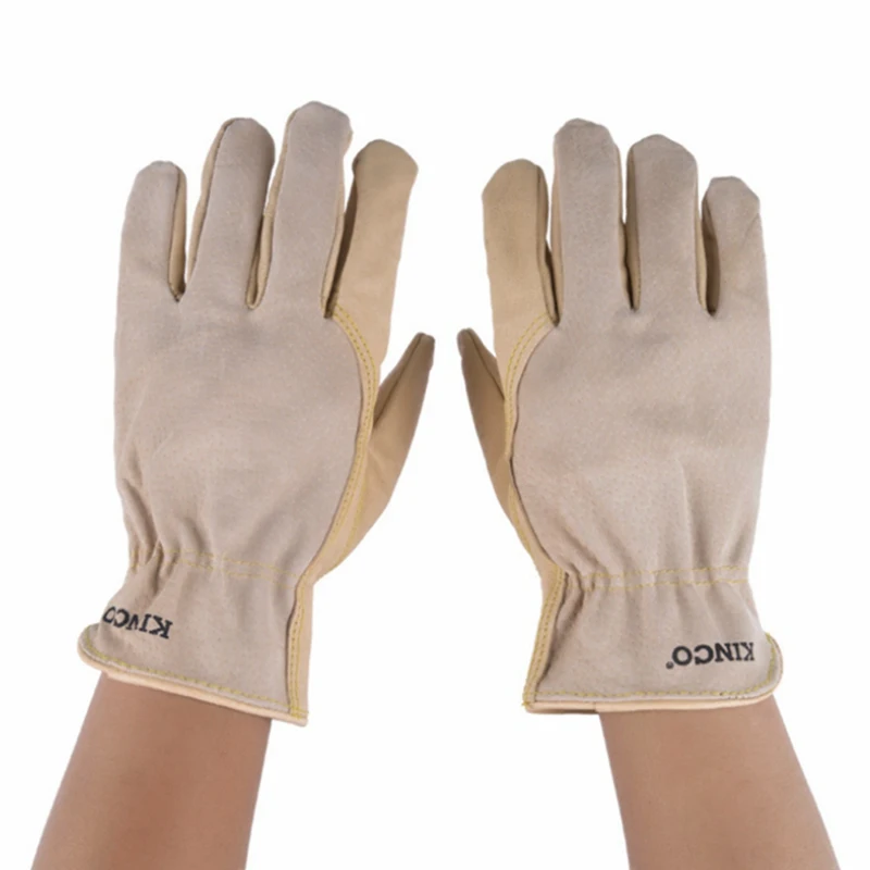 

Work Gloves Cowhide Leather Men Working Welding Gloves Safety Protective Garden Sports Moto Wear-resisting Gloves