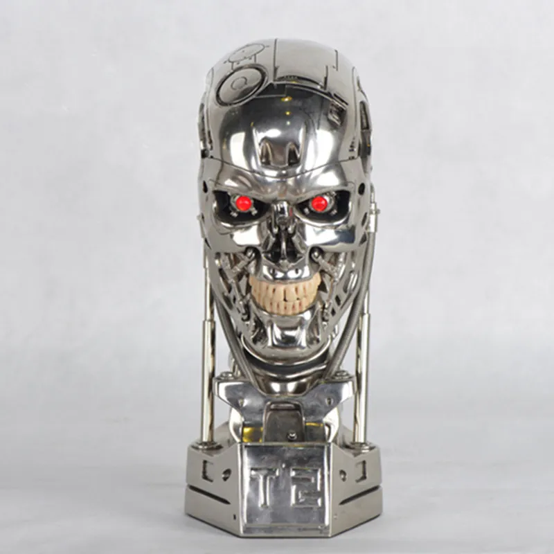 

Replica Resin Terminator T800 1:1 Scale Skull Endoskeleton Lift-Size Bust Figure LED EYE Best Quality T-800 T2 SD160