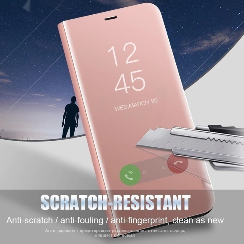 Smart Mirror Flip Standing Case for Xiaomi Redmi Note 7 6 5 Pro 5A Prime 4X 4 Leather Case For Redmi 5 Plus 6A GO Case Cover