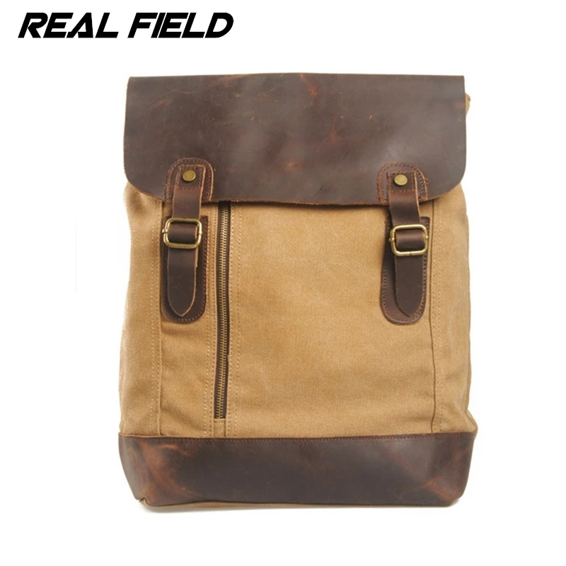 

Real Field Retra Canvas Backpack Men Military Backpack Vintage Women School Backpack Large Capacity Shoulder Bag Rucksack 248
